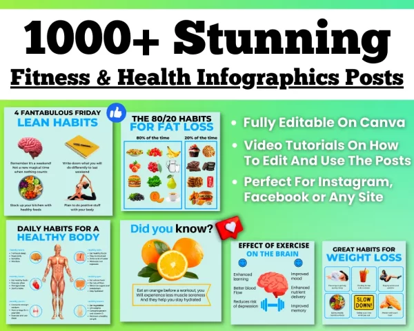 1000+ Stunning Fitness & Health Infographics Posts